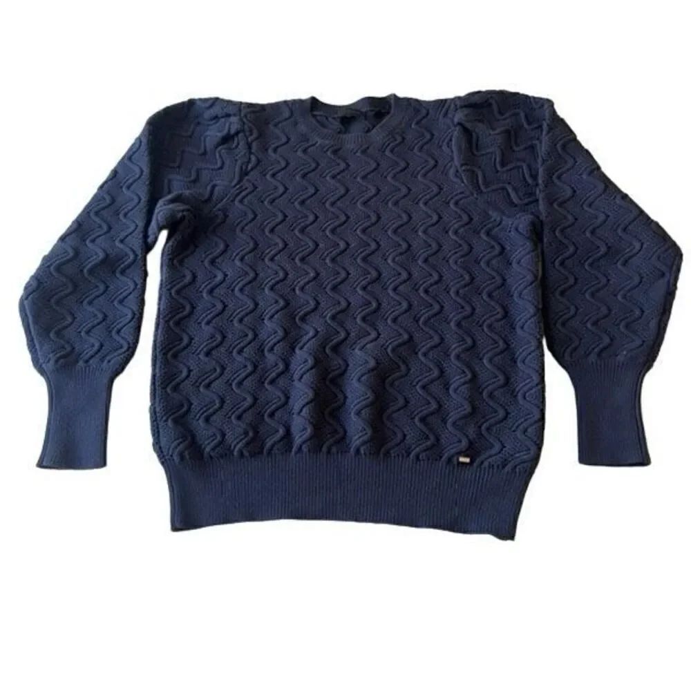 Ted Baker Navy Puff Sleeved Sweater Size 3 (M)